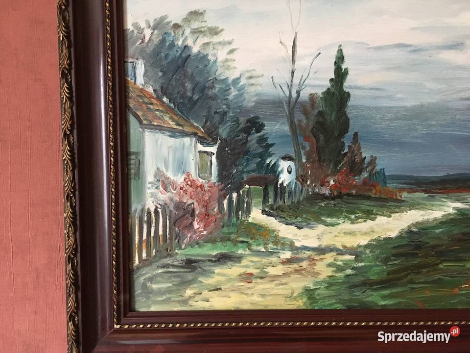 Stary obraz szwedzki pejzaż Konstnar Stig Evert Warszawa sprzedam