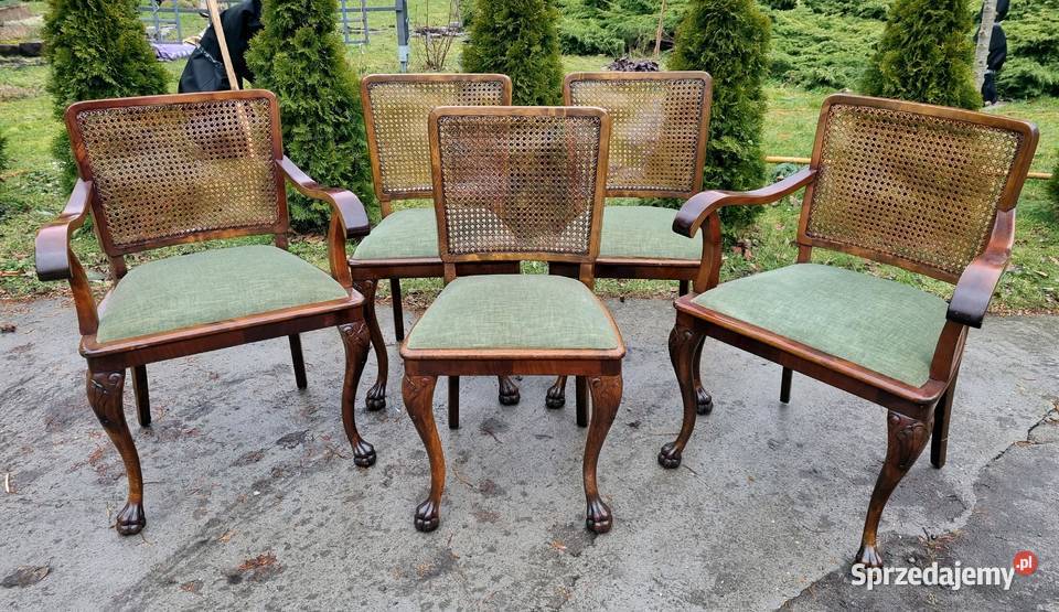 Komplet stół 2 fotele 3 krzesła w stylu Szczecin