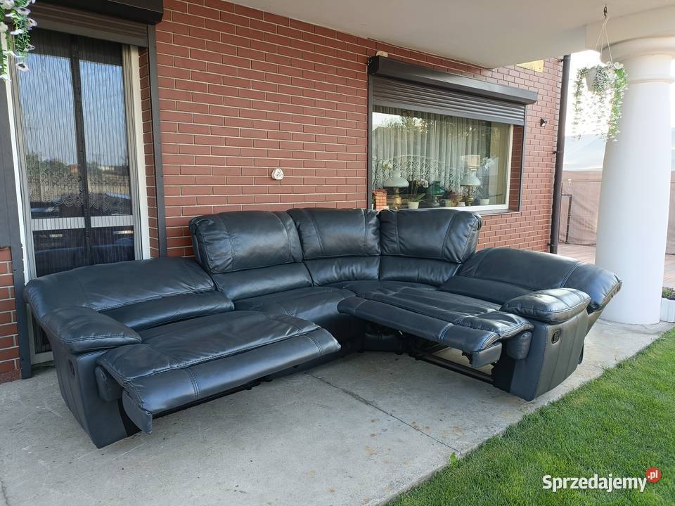 Sprzedam narożnik ze skóry Komplety wypoczynkowe Konin sprzedam