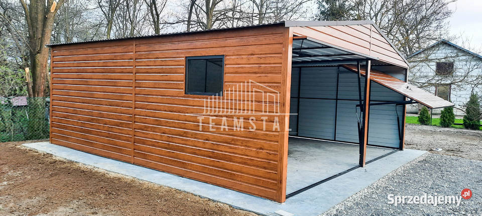 GARAŻ BLASZANY 6m x 55m poziom dwuspad 2x Brama wielkopolskie Września sprzedam