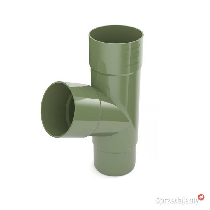 Bryza PVC Trójnik 909090 mm zielony Rynny i spusty Dachy i rynny Białystok