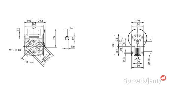 Mocna Przekładnia SILNIKA ELEKTRYCZNEGO 90B5 I50 nieuszkodzony Solec Kujawski