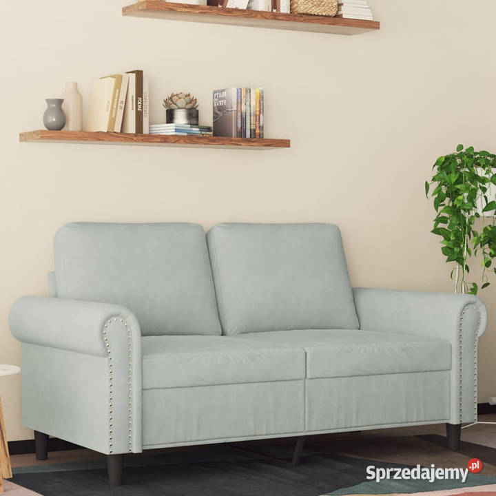 Sofa 2osobowa jasnoszara 120 tapicerowana Meble Warszawa sprzedam