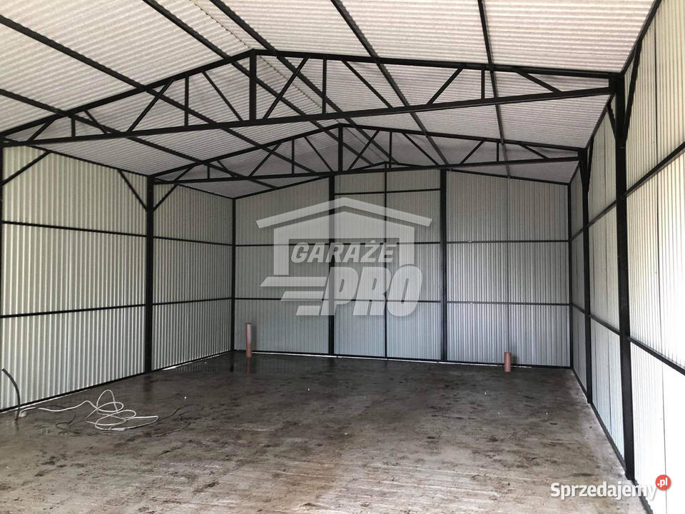 Hala Garaz blaszany 6x7 Brama dwuskrzydłowa 42m2 Zgorzelec