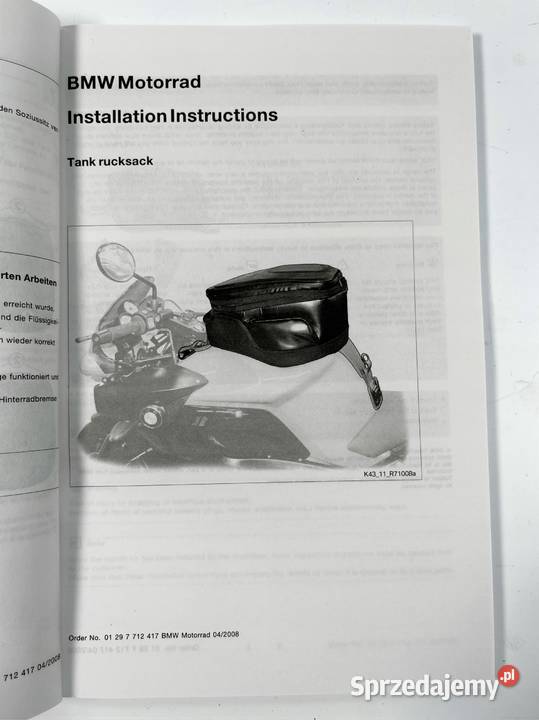 BMW K 1300 R K43 Instrukcja montażu sakwy