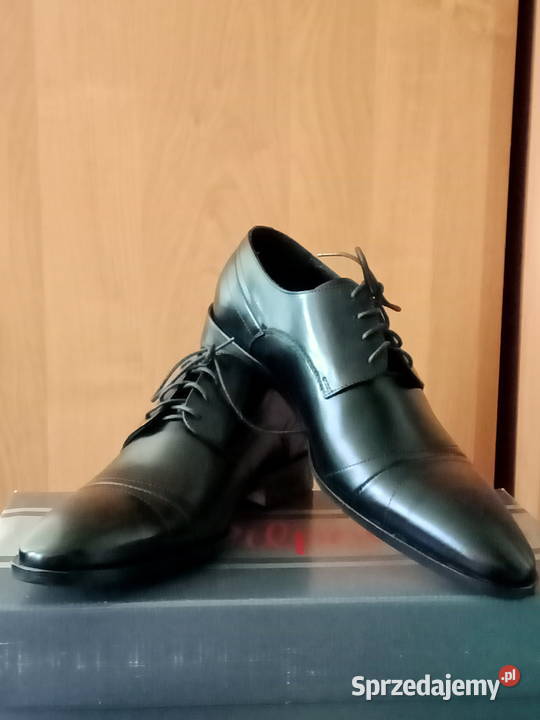 Półbuty skórzane wizytoweczarne łódzkie Łódź