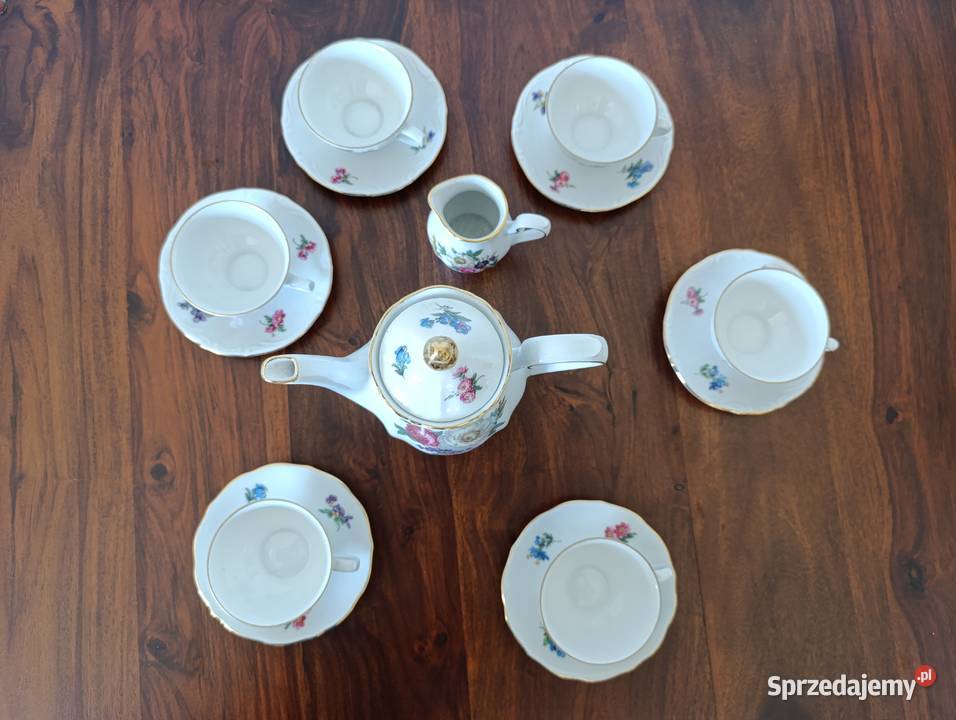Serwis kawowy mocca Tirschenreuth kolekcjonerski Porcelana i szkło pomorskie Gdańsk