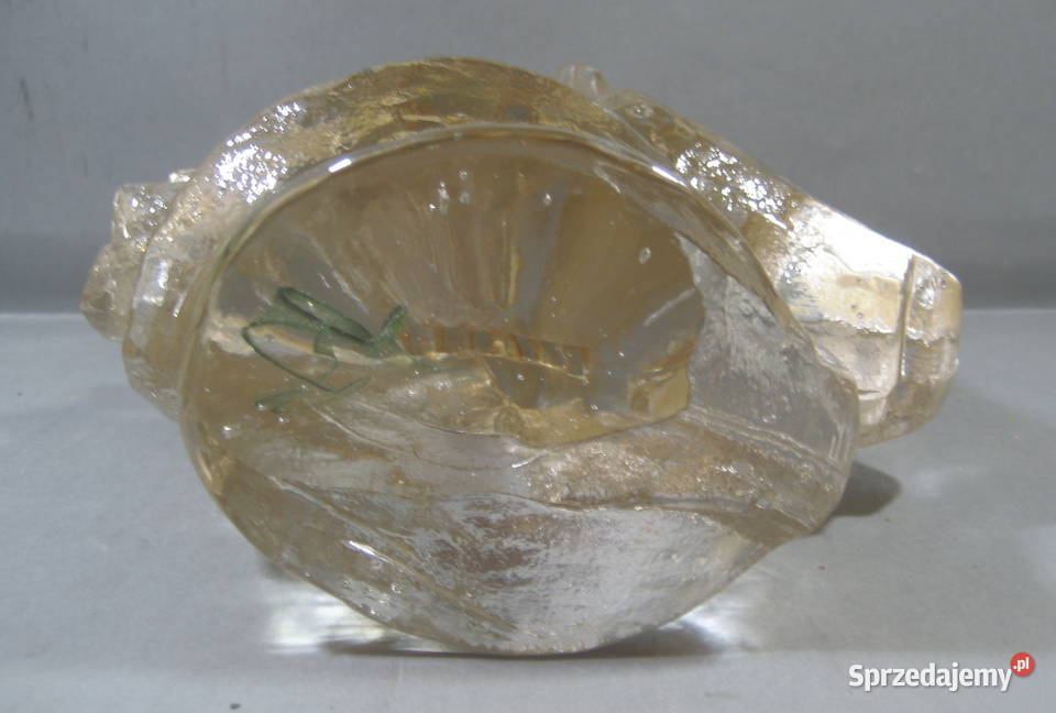 Szklany przycisk do papieru kon Porcelana i szkło Katowice