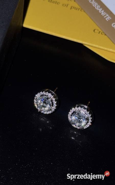 Kolczyki vvs1 moissanite earrings icedout Bielany Wrocławskie