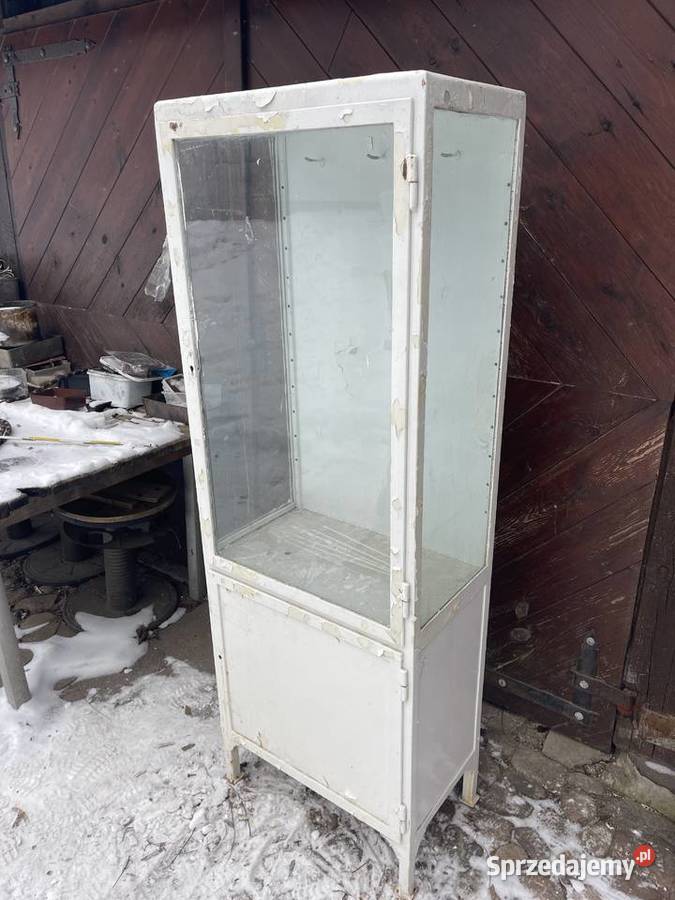 Kultowa Szafa Medyczna LOFT MetalSzkło Retro PRL