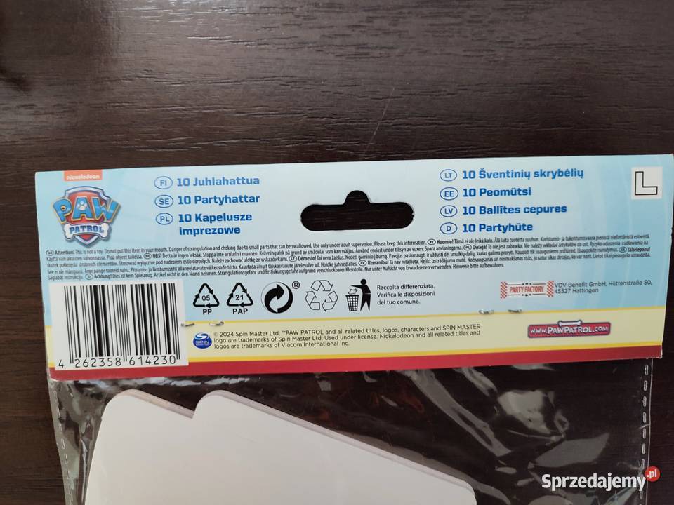 Papierowe czapki czapeczki urodzinowe Psi Patrol Czernica