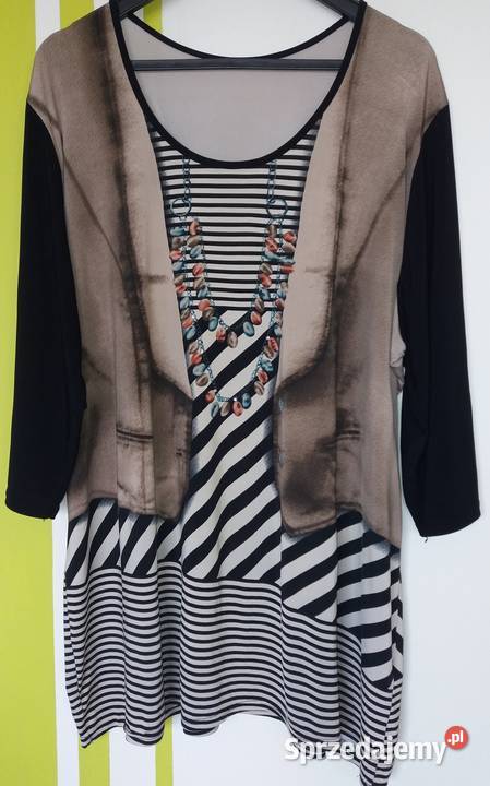 XXXL Tunika z wzorem kamizelki Gliwice sprzedam