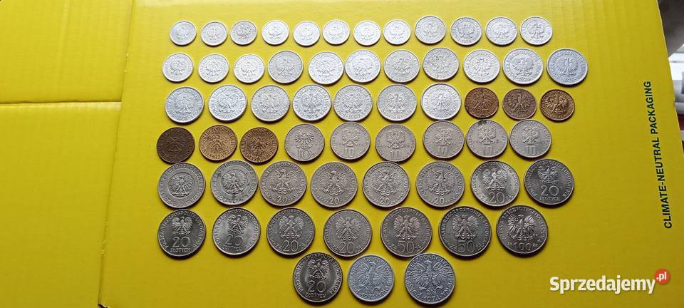 Stare monety 60 monet 1974 do 1988 PRL Polska Numizmatyka sprzedam