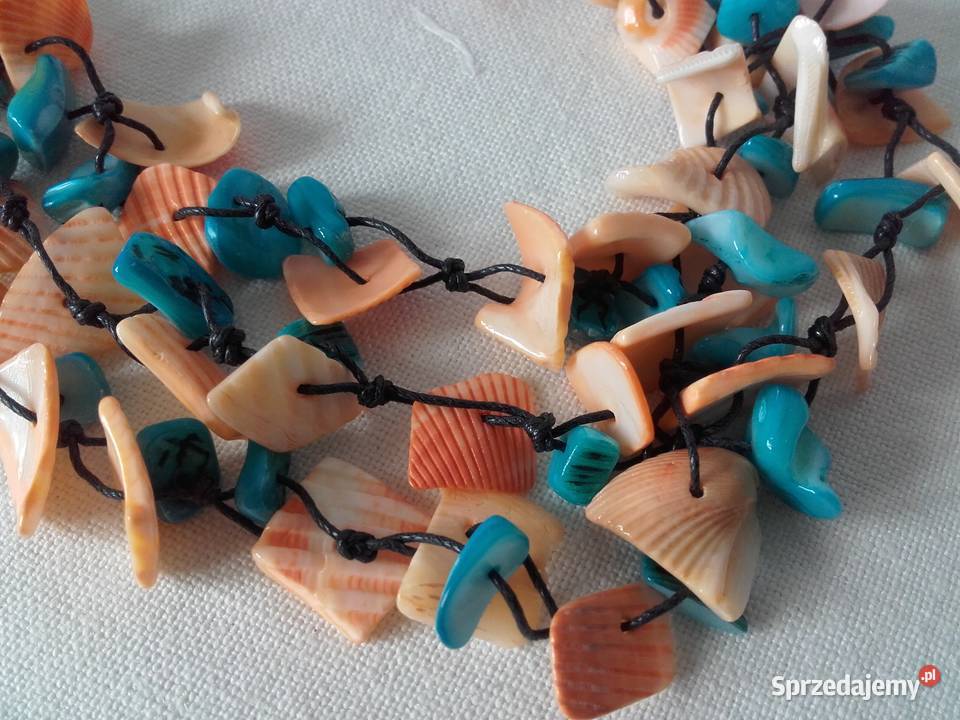 Naszyjnik plecionka muszla masa perłowa Warszawa