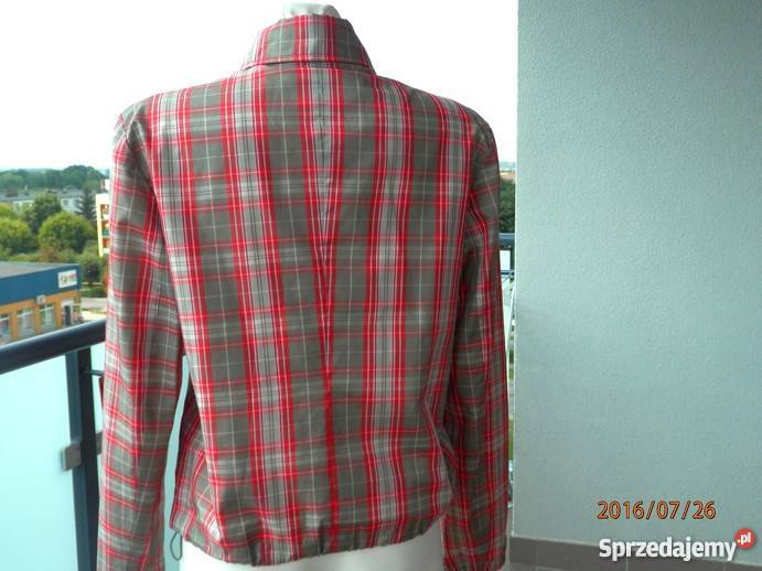 Kurtka Esprit Przeciwdeszczowa Kratka Szaro Łomża sprzedam