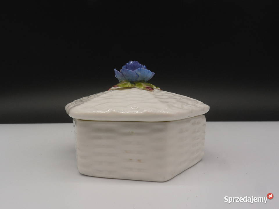 Porcelanowe puzderko AYNSLEY England Ręcznie Raszków