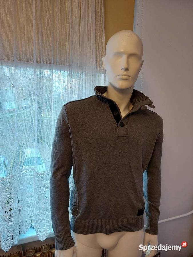 Sweter szary z ochroną szyji Swetry i golfy Kraków