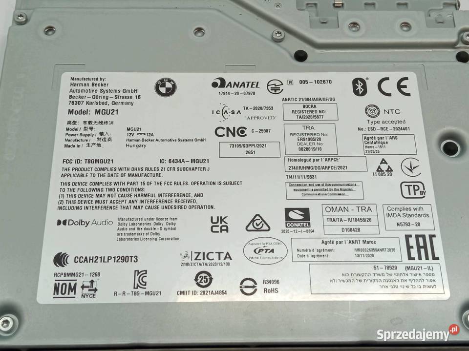 RADIO NAWIGACJA MULTIMEDIA 5A8E79901 Bmw Seria 3 Rok produkcji 2023
