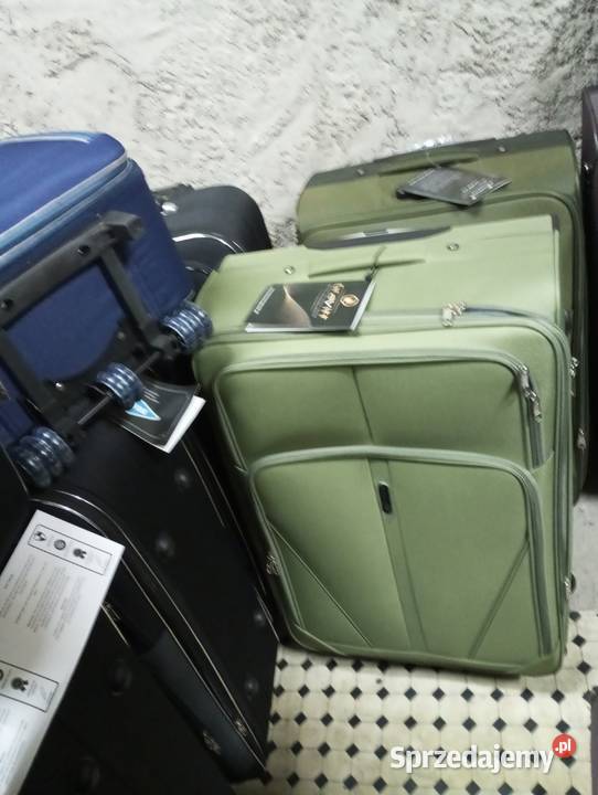 Walizka duża xxl z grubej codury na 4 kołach