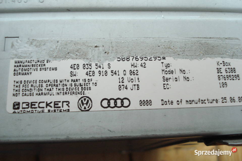 Moduł Tuner 4E0035541S Audi Q7 4LO sprzedam Pozostałe Łódź
