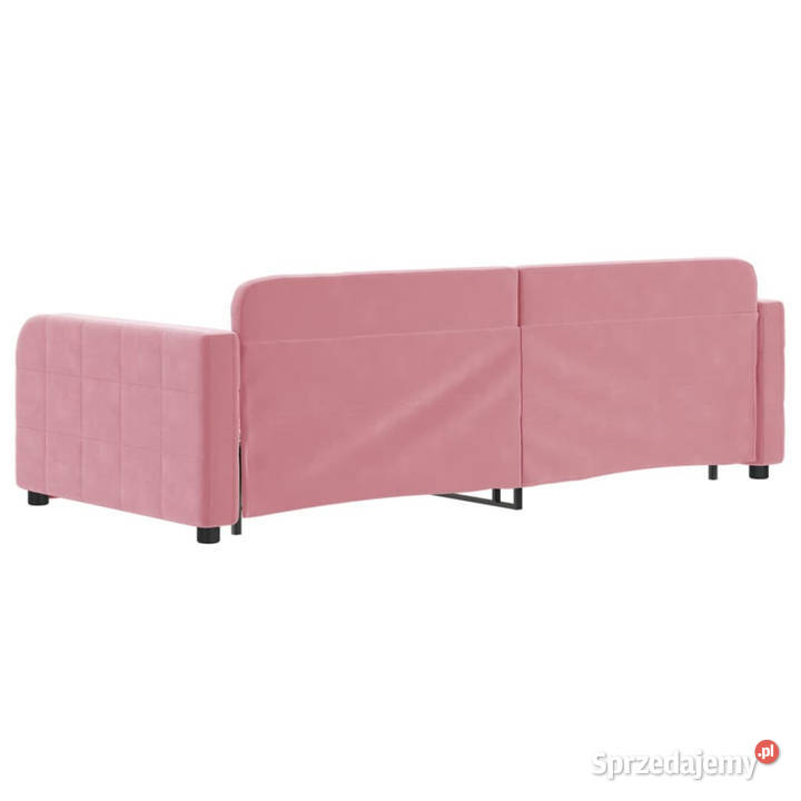 Sofa rozsuwana z szufladami różowa aksamit Warszawa sprzedam