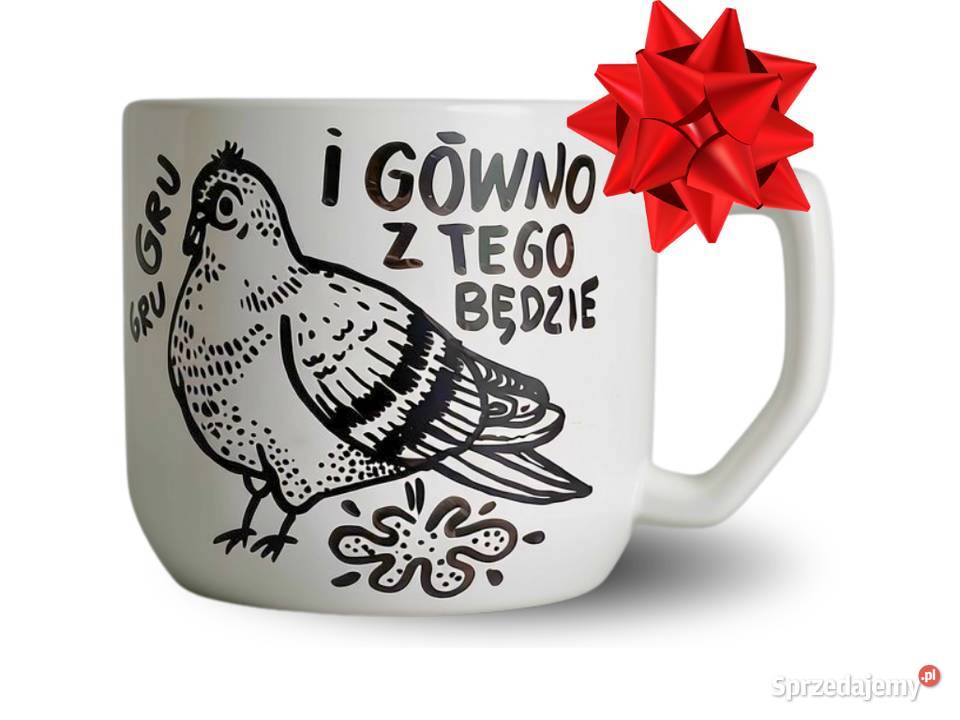Kubek Ceramiczny Ręcznie Malowany GOŁĄB 300ml Dobrzykowice