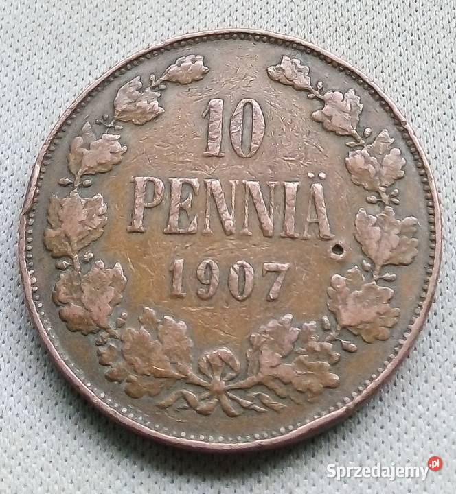 FINLANDIA10 PENNIA1907 r OKUPACJA ROSYJSKI mazowieckie Legionowo