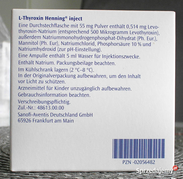 LThyroxin Henning injekt Sanofi Zdrowie i Uroda śląskie sprzedam