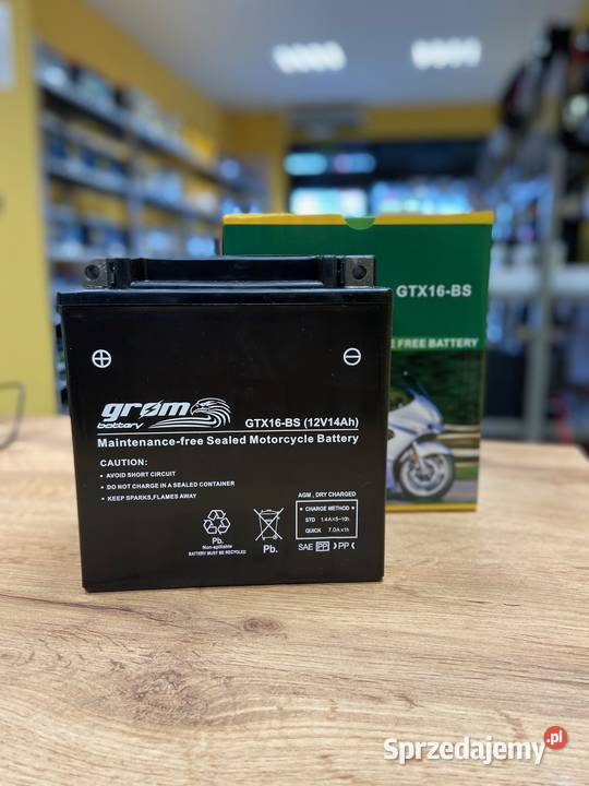 Akumulator motocyklowy GROM GTX16BS YTX16BS 12V Piotrków Trybunalski
