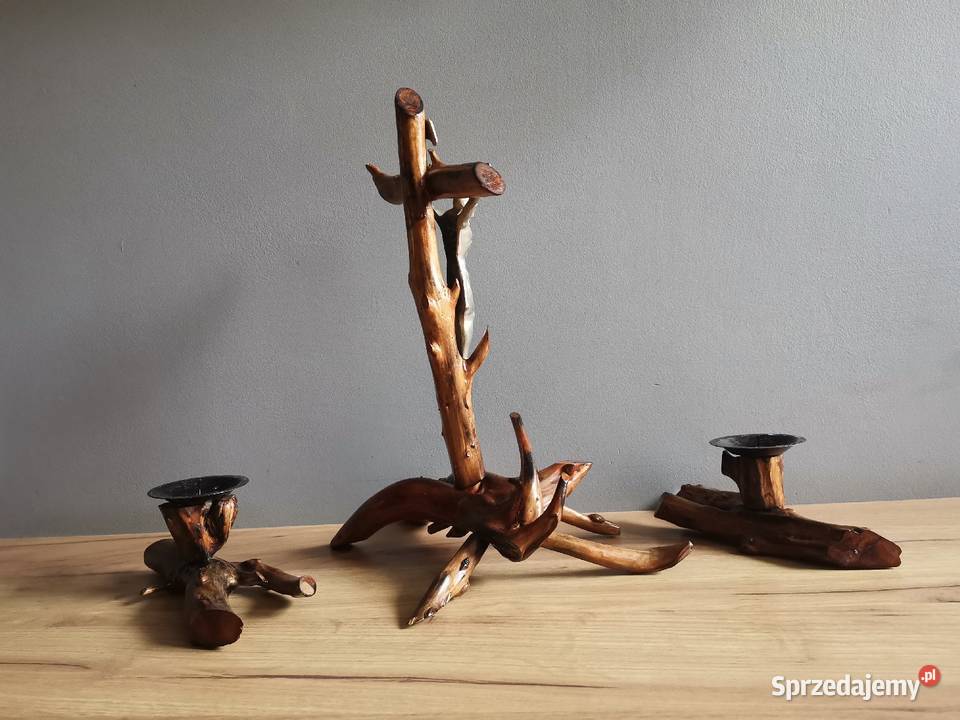 Stary drewniany Krzyż Krucyfiks Pasyjka 2