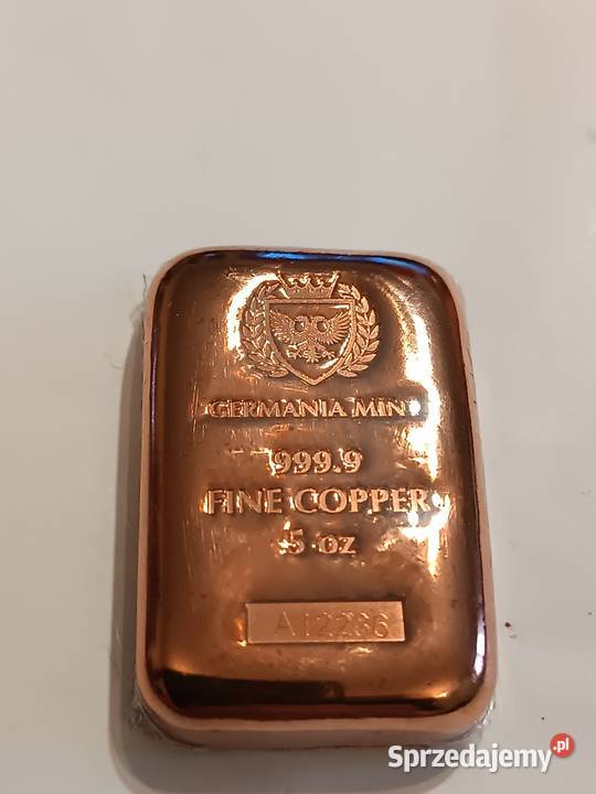 Sztabka miedzi Germania Mint 5 uncji mazowieckie Warszawa sprzedam