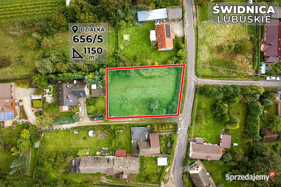 Działka budowlana 1150 m Zielonej Góry
