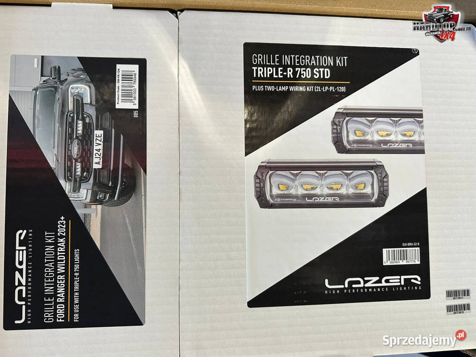Zestaw dwóch lamp LAZER TRIPLER 750 Ford Ranger Pasłęk