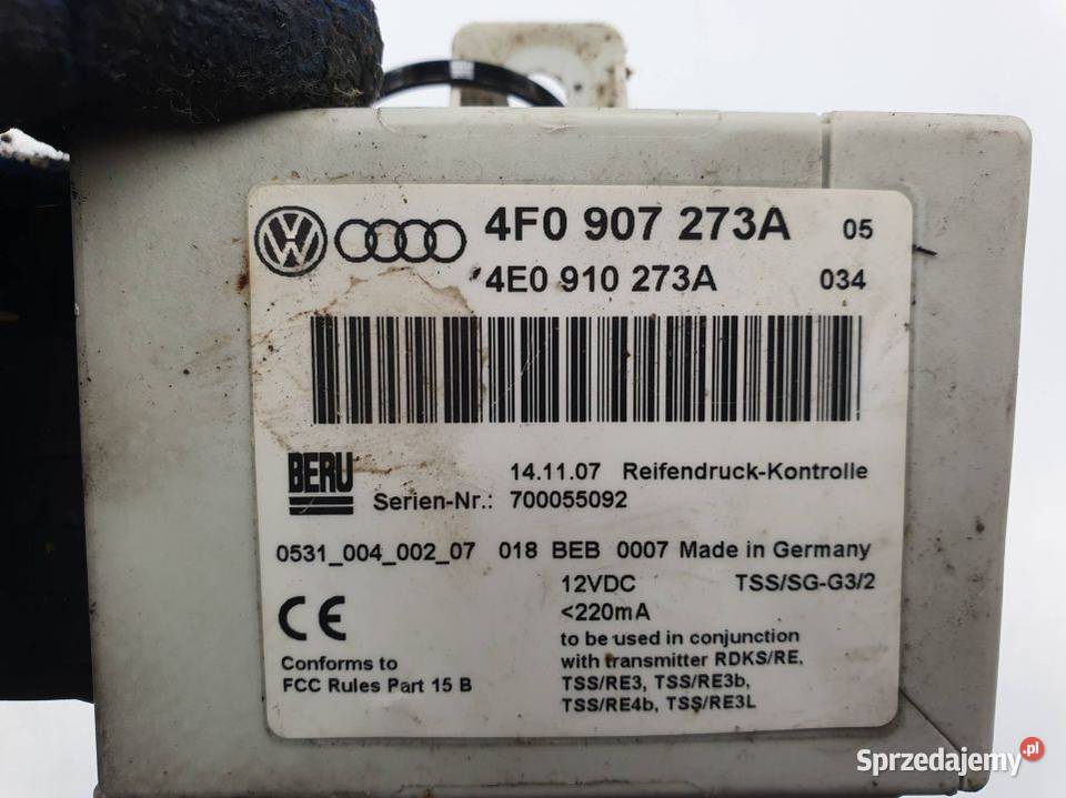 MODUŁ AUDI A8 D3 II LIFT 4F0907273A Lipno