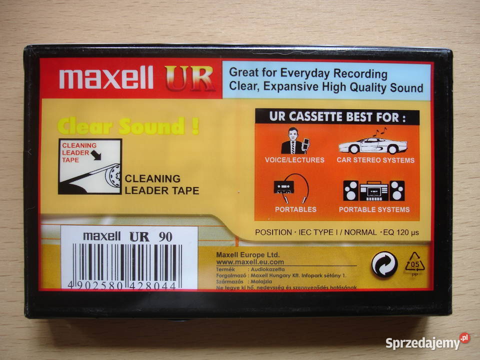 Kaseta magnetofonowa MAXELL UR 90nowa Pozostałe