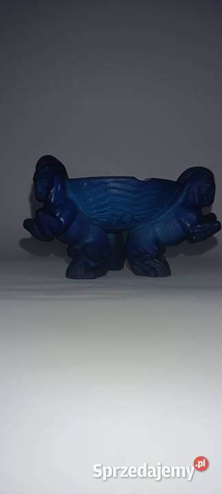 Stare czeskie szkło Styl Art deco lapis lazuli Porcelana i szkło Jastrzębie-Zdrój