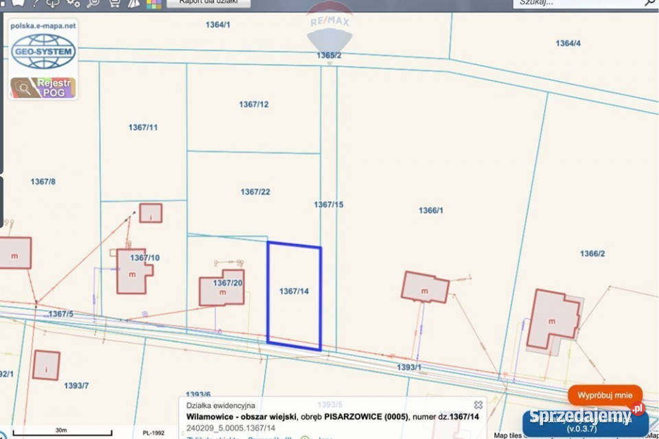 Urokliwa działka budowlana Pisarzowice śląskie
