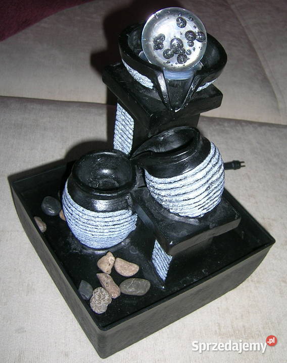 fontanna pokojowa z podświetleniem czarny Wyszków