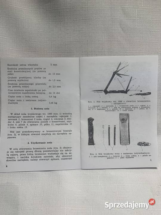 Nż wojskowy WZ 1967 opis i użytkowanie KOPIA Kalisz