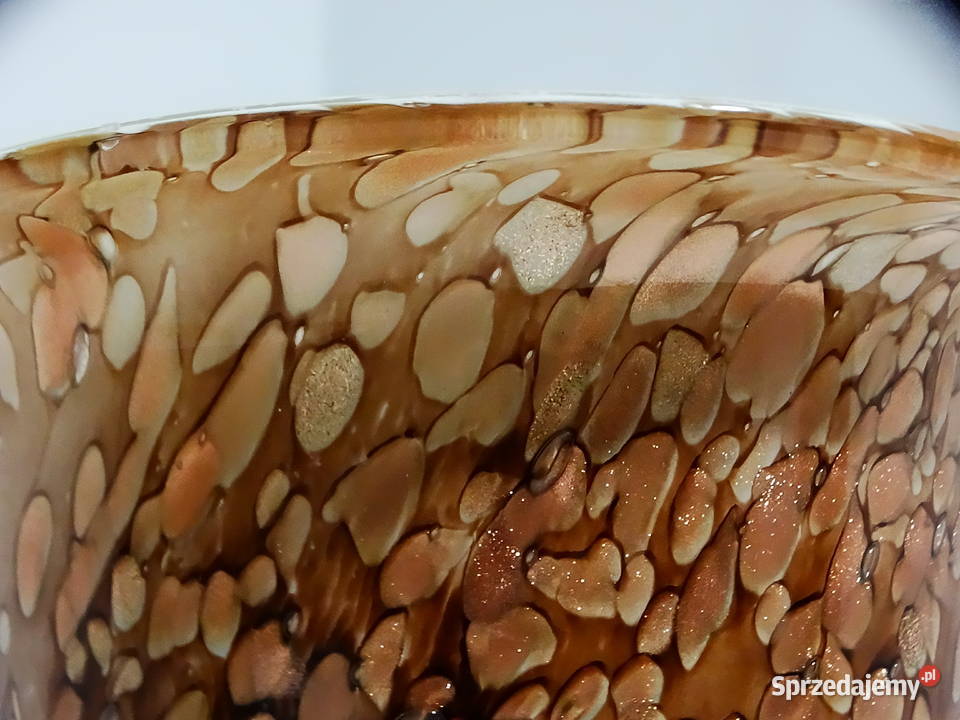 Wazon dekoracyjny szklany efekt marmuru wzór Biłgoraj