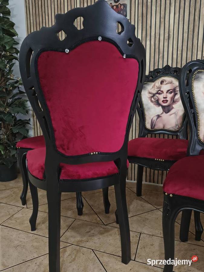 Ekskluzywne krzesła ludwikowskie GLAMOUR Marilyn Krzesła sprzedam
