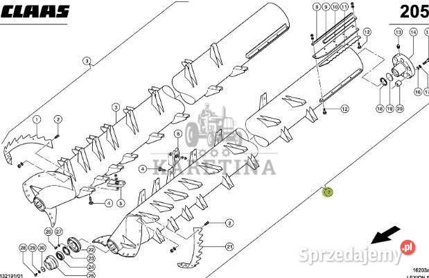 Claas Lexion 570 Rotory Rotor 0007933234 Jastrzębniki sprzedam
