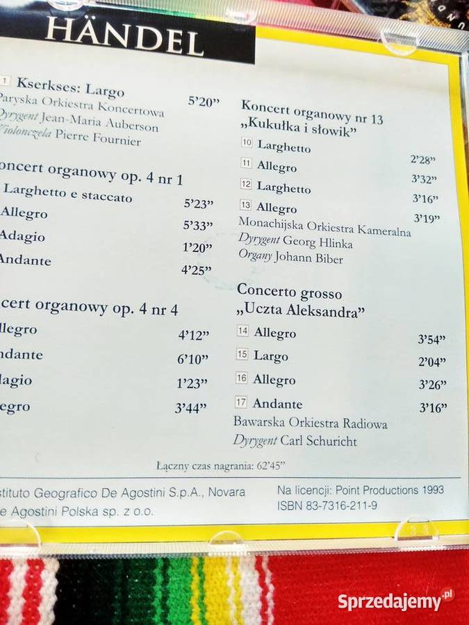Handel muzyka Konceet organowy Antykwariat Warszawa