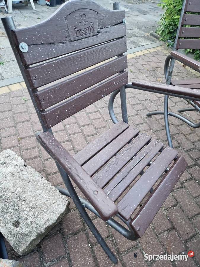 Solidne metalowe krzesła ogrodowe Ciechocinek