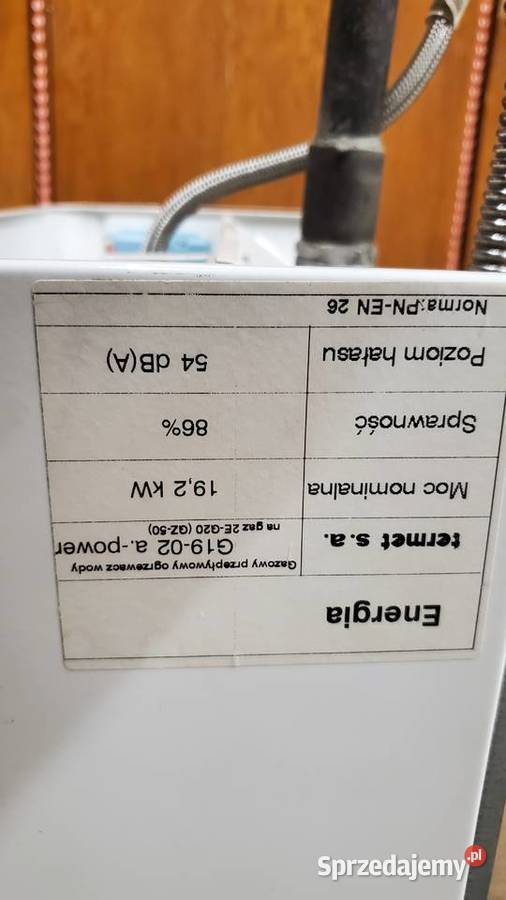 Termet G1902 Aqua Power terma gazowa piecyk Pozostałe Radom