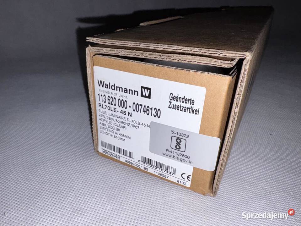 Waldmann 113620000 00746130 Lampa przemysłowa Pozostałe mazowieckie Warszawa sprzedam