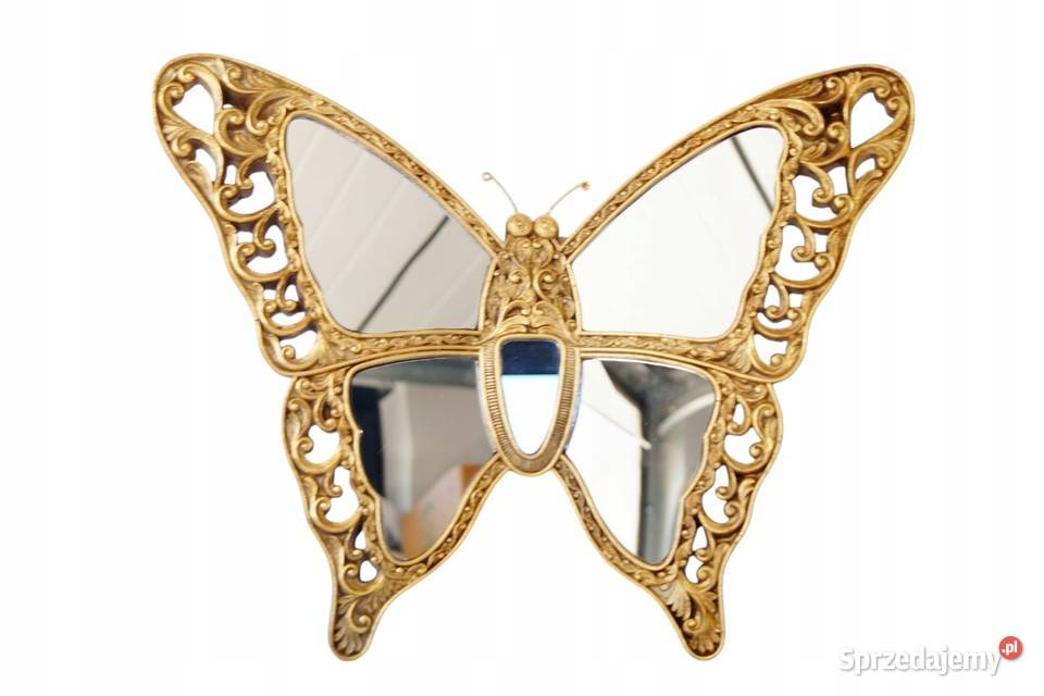 MOTYL motylek lustro glamour na ścianę dekor