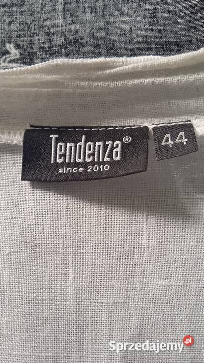 LNIANA BIAŁA ROZPINANA TUNIKA KOSZULA r 44