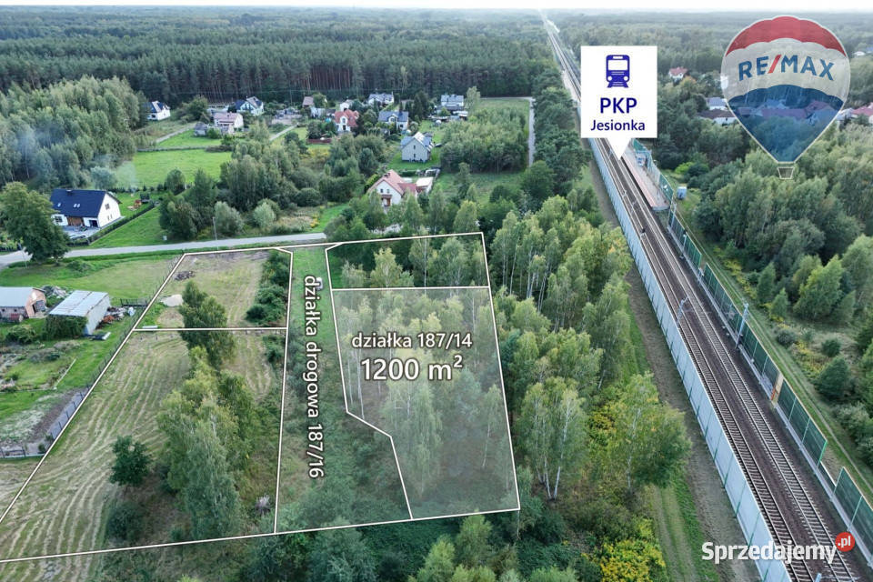 Działka budowlana 1200 m2 Jesionka gm Wiskitki