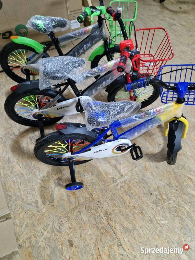 Rowerek 16 niebiesko zielony czerwony LXTX BIKE Głogowa
